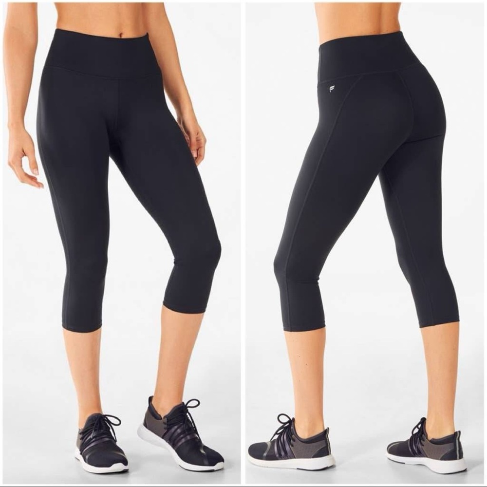 Fabletics Women's Define PowerHold Ultra HW 7/8 Leggings Black Size Small